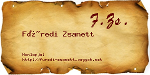 Füredi Zsanett névjegykártya