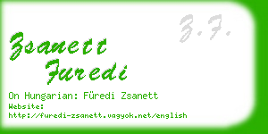 zsanett furedi business card
