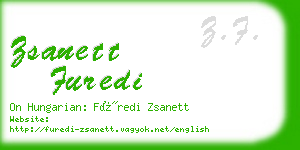 zsanett furedi business card